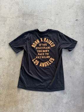 Born X Raised Stay Ready Los Angeles Graphic T-Shirt Black XL